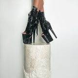Confession Open Toe Boot - 8 INCH, stripper shoe, stripper heel, pole heel, not a pleaser, platform, dancer, pole dance, floor work