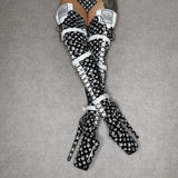 Branded Thigh High - Black - 9 INCH, stripper shoe, stripper heel, pole heel, not a pleaser, platform, dancer, pole dance, floor work