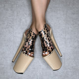 Make it Reign - Sand - 9 INCH, stripper shoe, stripper heel, pole heel, not a pleaser, platform, dancer, pole dance, floor work
