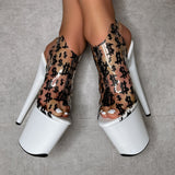 Make it Reign - White - 8 INCH, stripper shoe, stripper heel, pole heel, not a pleaser, platform, dancer, pole dance, floor work