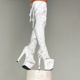 Faith Thigh High - 8 INCH, stripper shoe, stripper heel, pole heel, not a pleaser, platform, dancer, pole dance, floor work