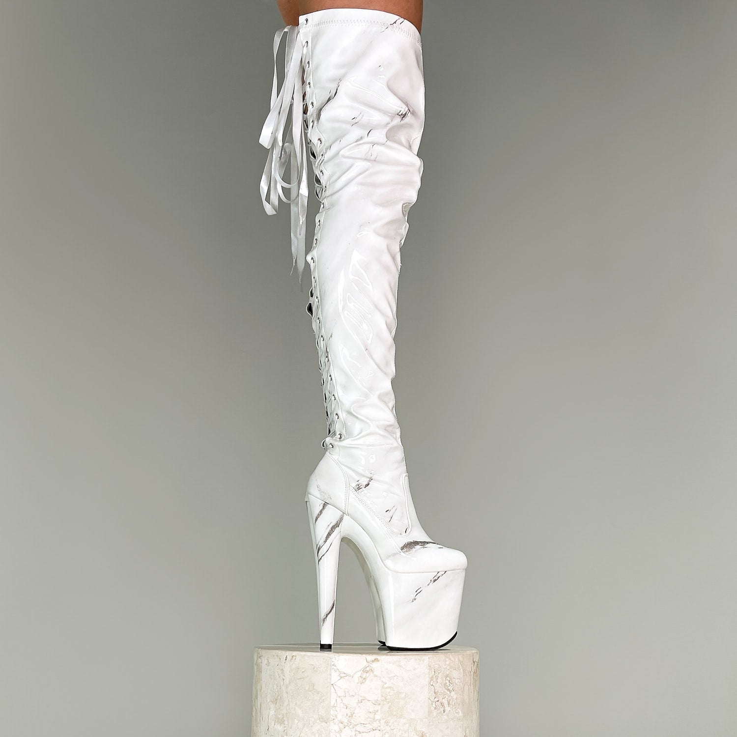 Faith Thigh High - 8 INCH, stripper shoe, stripper heel, pole heel, not a pleaser, platform, dancer, pole dance, floor work