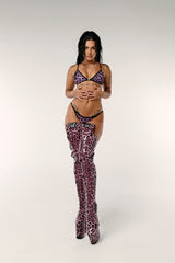Purple Leopard - HOAH Bikini Clasp Release Top