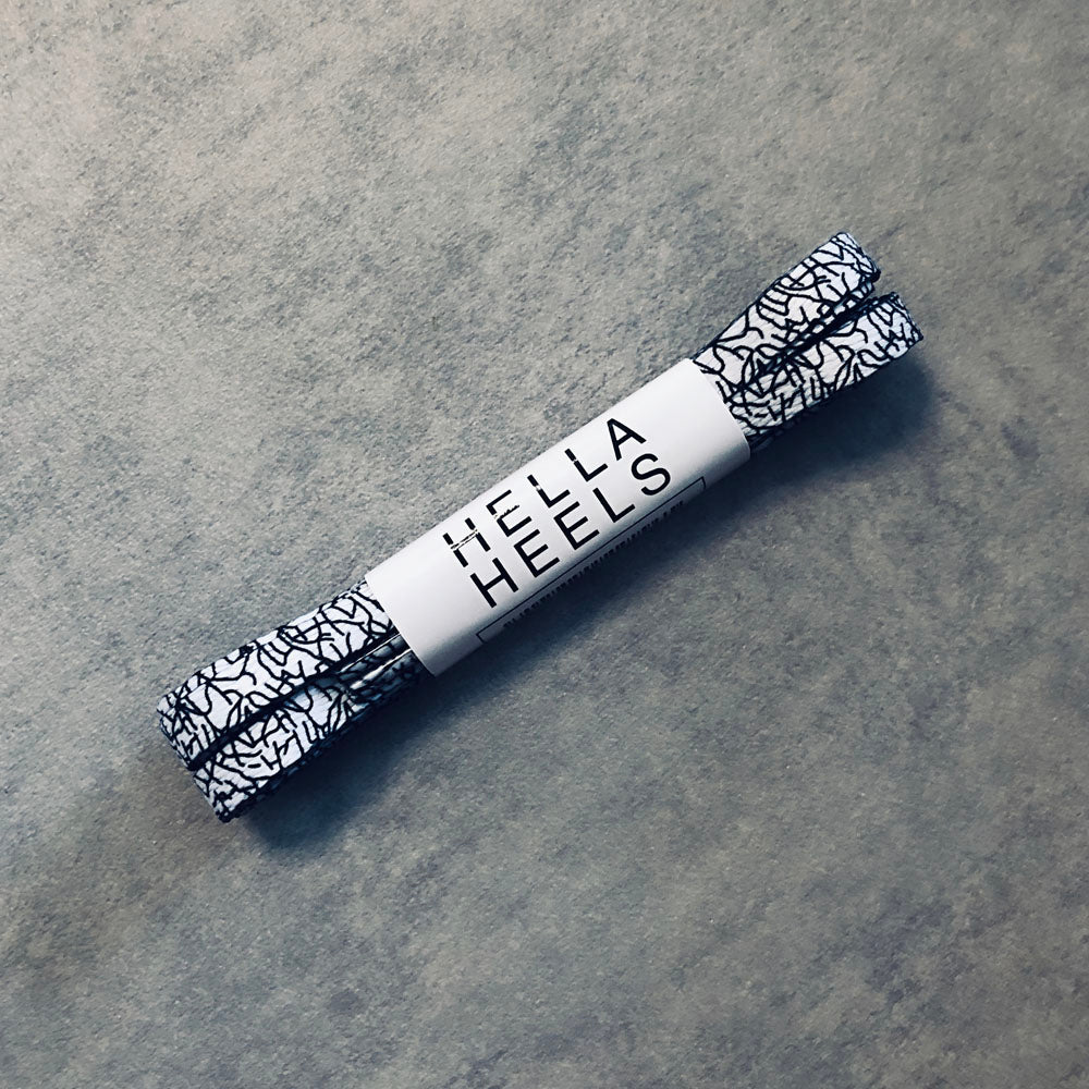 Laces - Elephant Print White