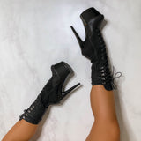 Blaq Kicks - 7 INCH, stripper shoe, stripper heel, pole heel, not a pleaser, platform, dancer, pole dance, floor work