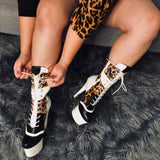 Empire Kicks Sneaker White - 7 INCH, stripper shoe, stripper heel, pole heel, not a pleaser, platform, dancer, pole dance, floor work