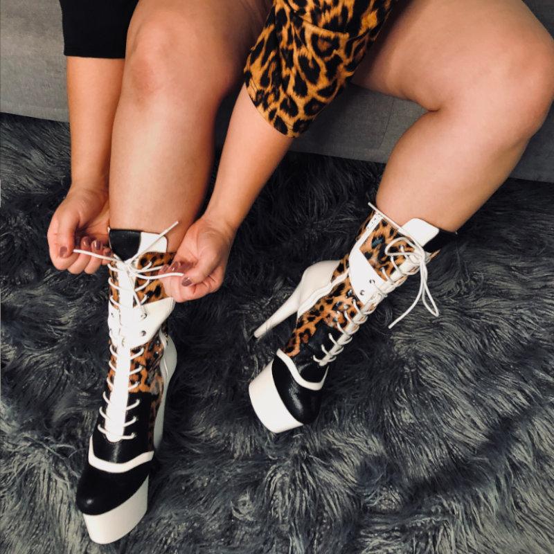 Empire Kicks Sneaker White - 7 INCH, stripper shoe, stripper heel, pole heel, not a pleaser, platform, dancer, pole dance, floor work