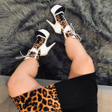 Empire Kicks Sneaker White - 7 INCH, stripper shoe, stripper heel, pole heel, not a pleaser, platform, dancer, pole dance, floor work