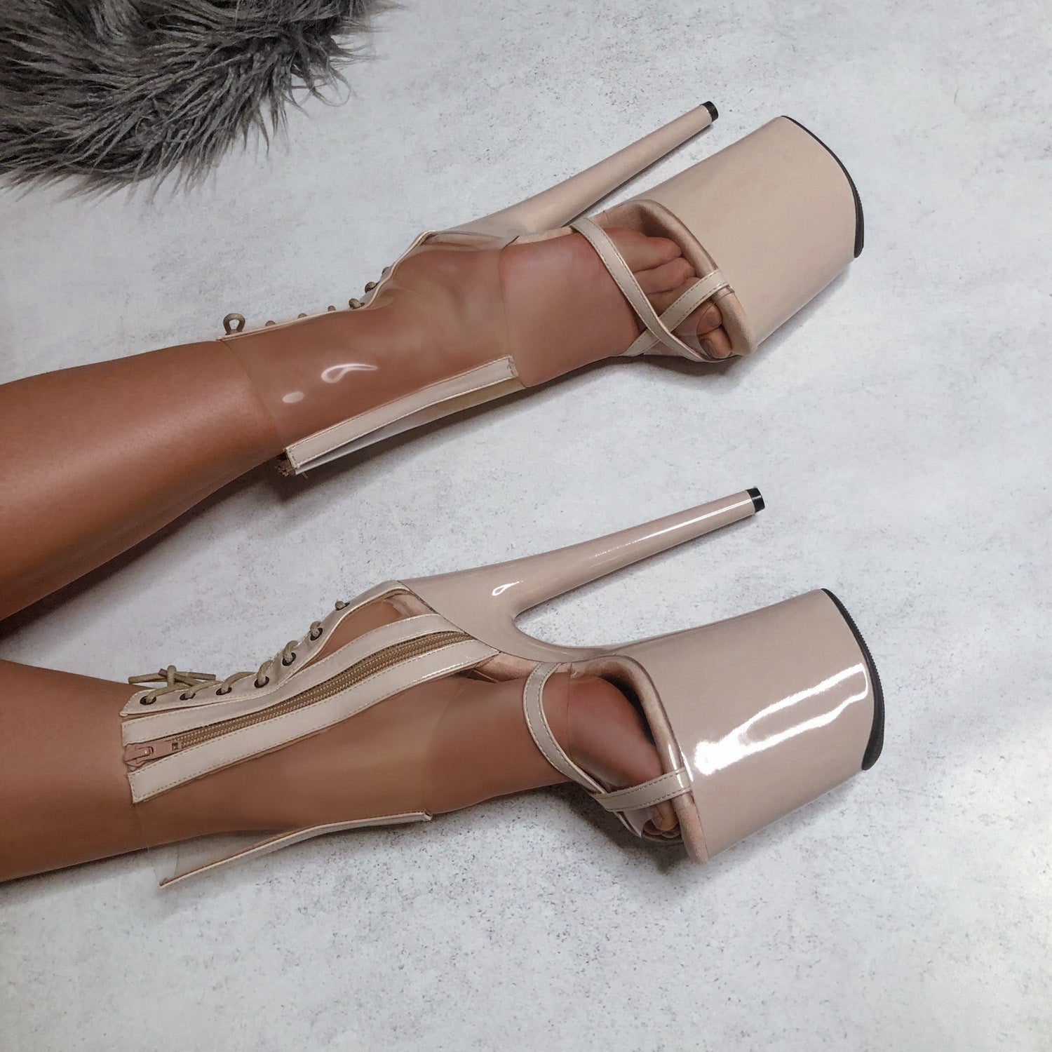 King Hybrid Stripped - 8 INCH, stripper shoe, stripper heel, pole heel, not a pleaser, platform, dancer, pole dance, floor work