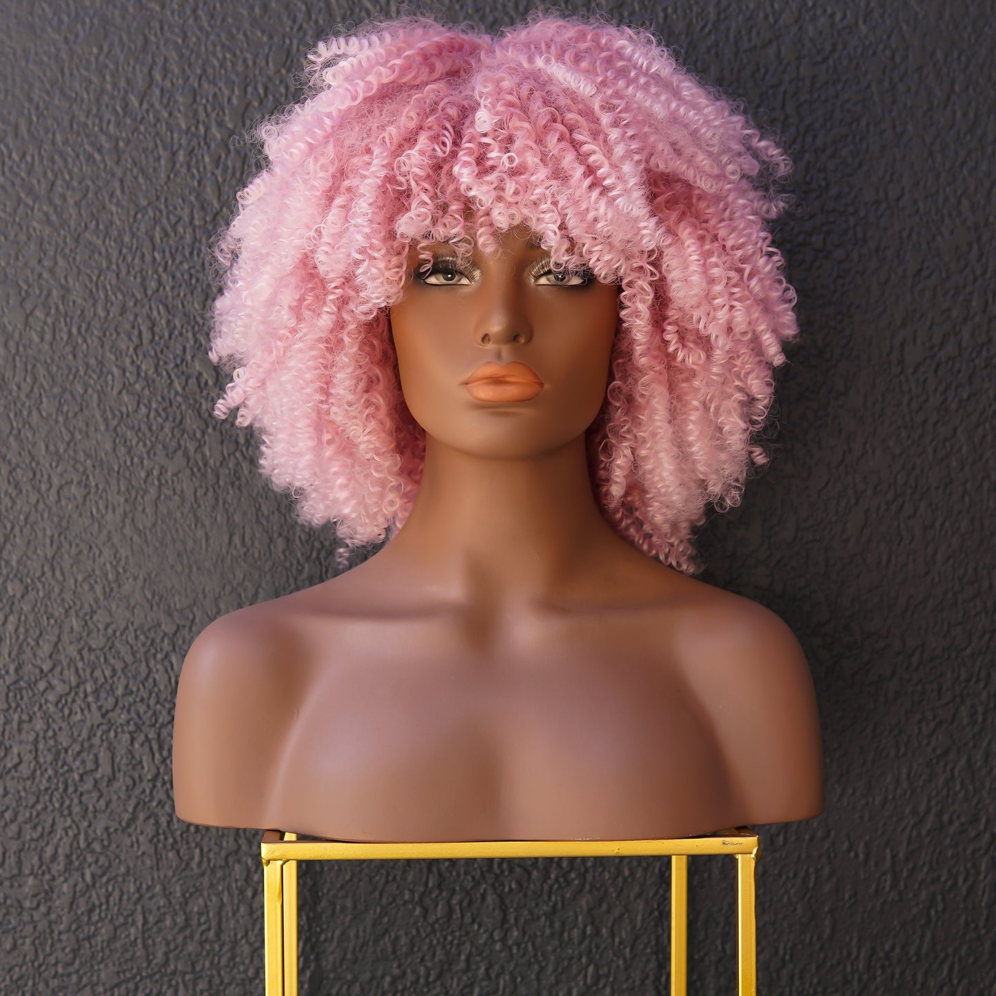 JAYDA Pink Afro Curl Wig