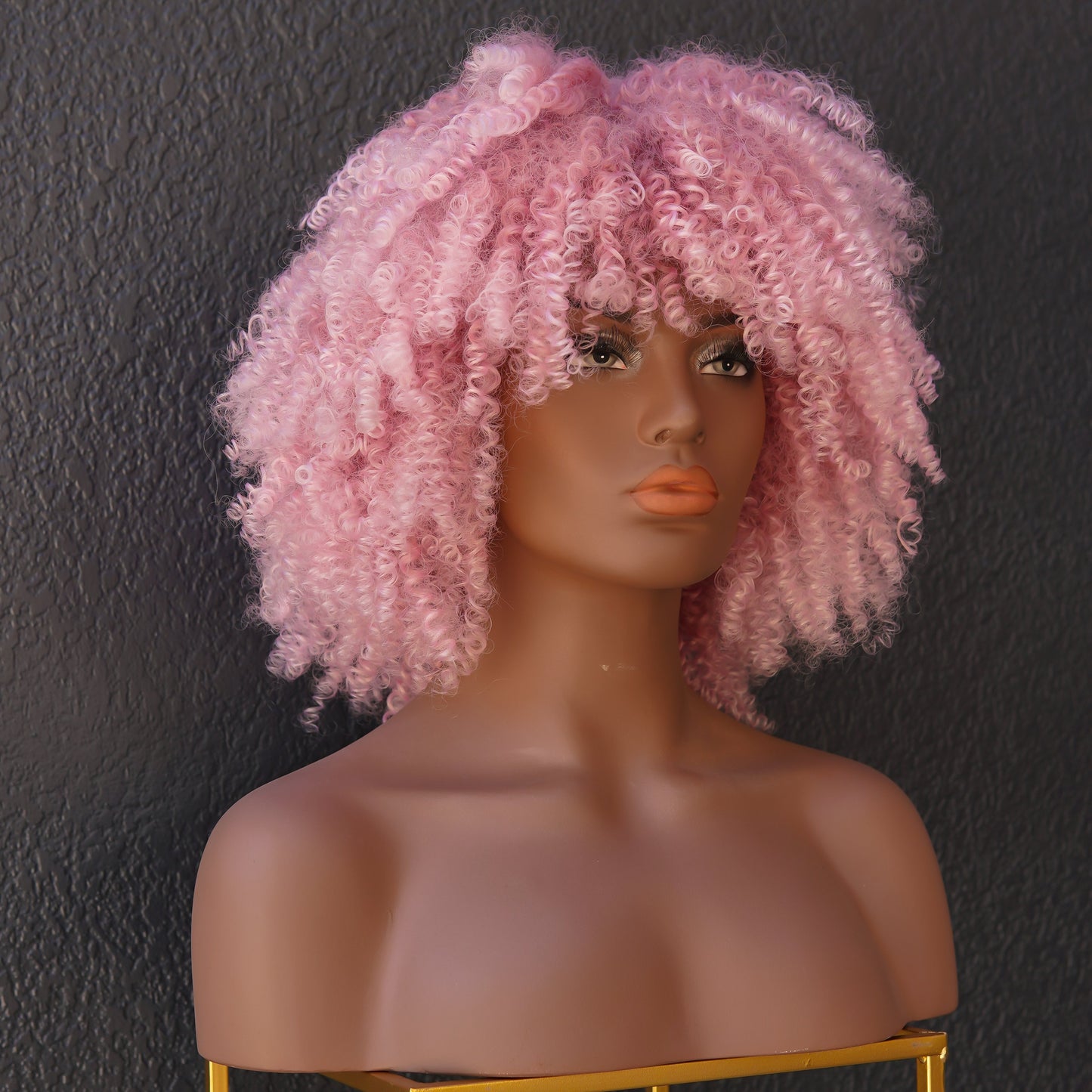 JAYDA Pink Afro Curl Wig