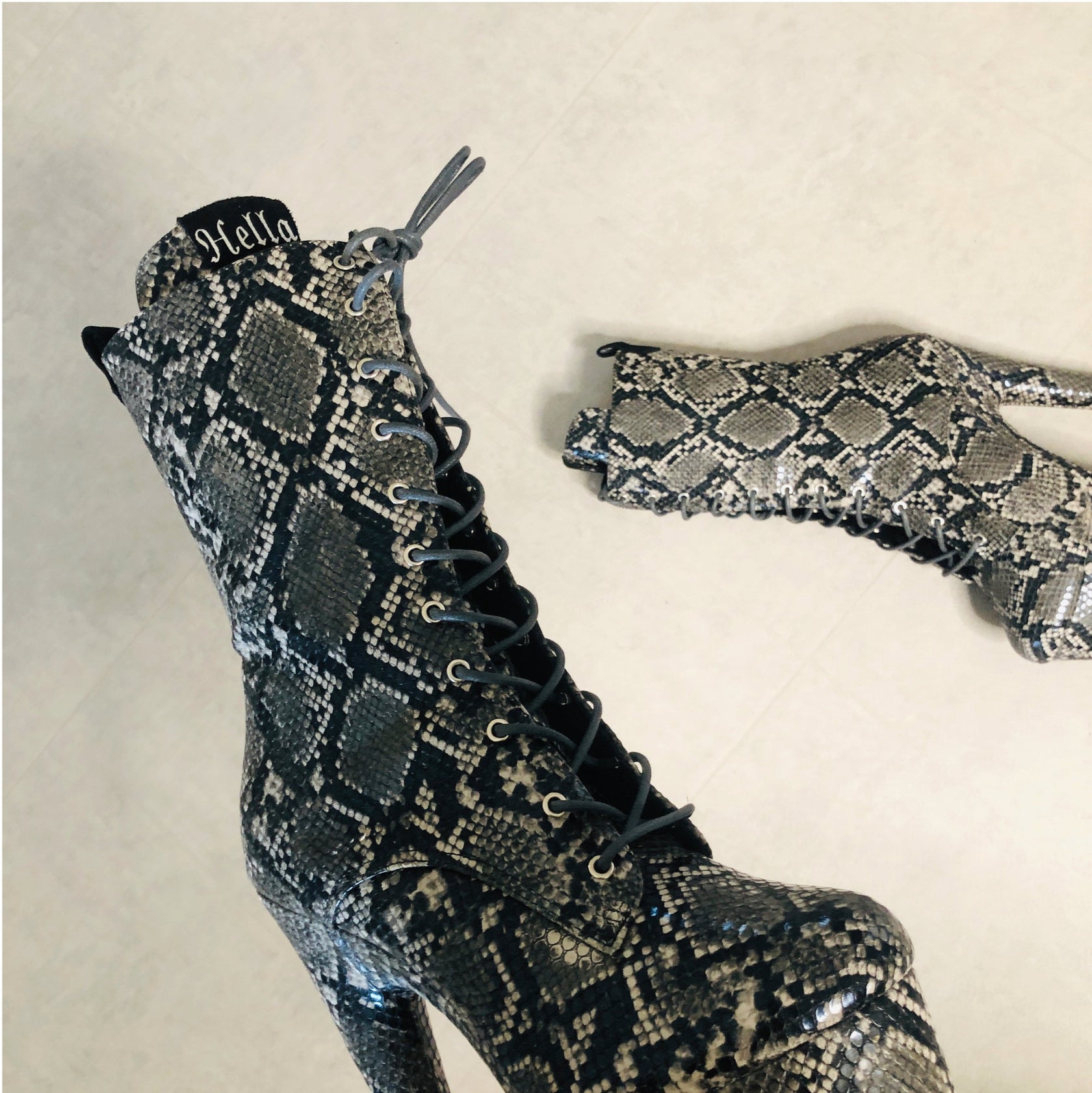 Maneater Boot - 7 INCH, stripper shoe, stripper heel, pole heel, not a pleaser, platform, dancer, pole dance, floor work