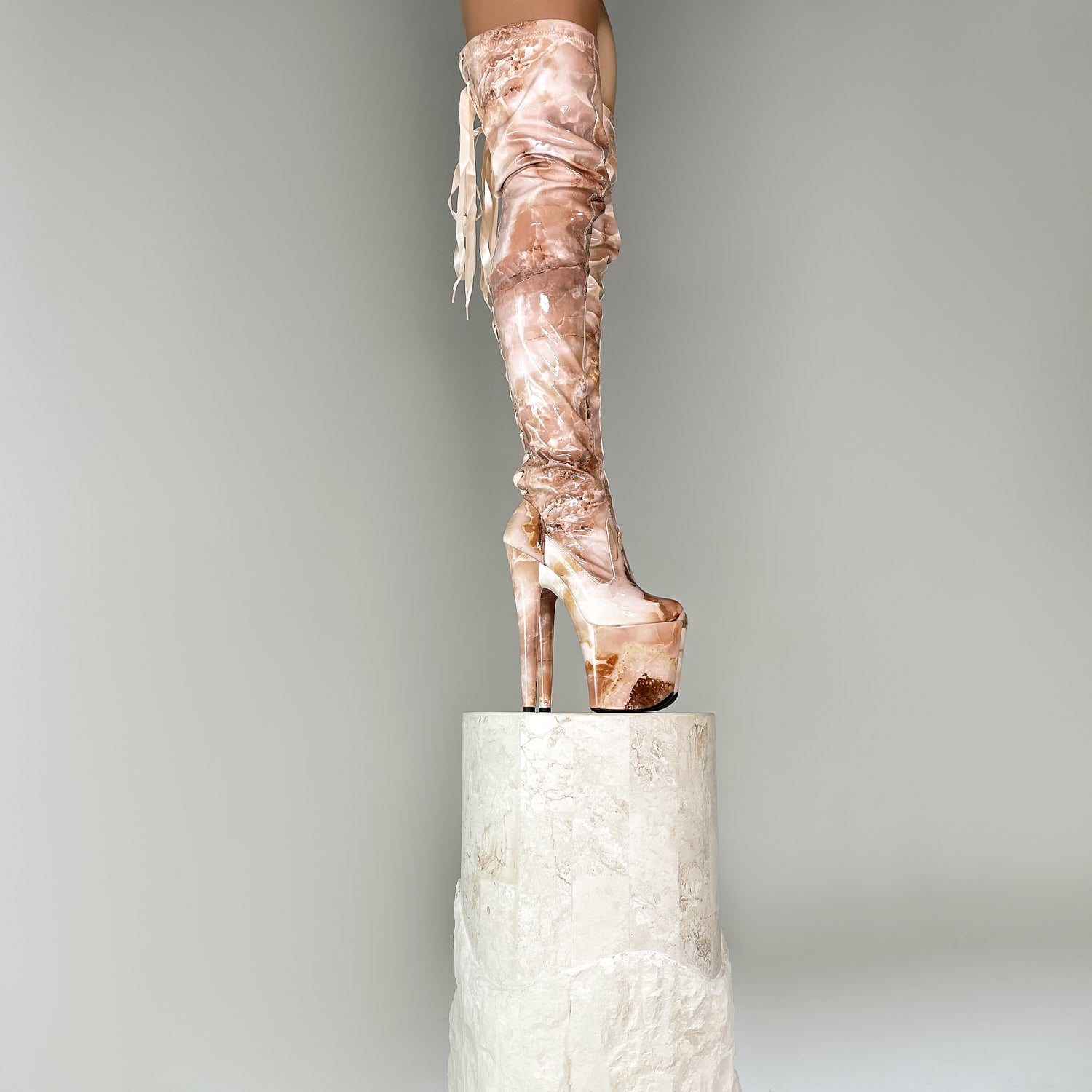 Mercy Thigh High - 8 INCH, stripper shoe, stripper heel, pole heel, not a pleaser, platform, dancer, pole dance, floor work