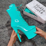 LipKit Boot - Minted - 7 INCH, stripper shoe, stripper heel, pole heel, not a pleaser, platform, dancer, pole dance, floor work