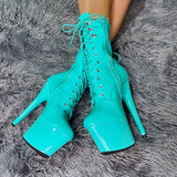 LipKit Boot - Minted - 8 INCH, stripper shoe, stripper heel, pole heel, not a pleaser, platform, dancer, pole dance, floor work