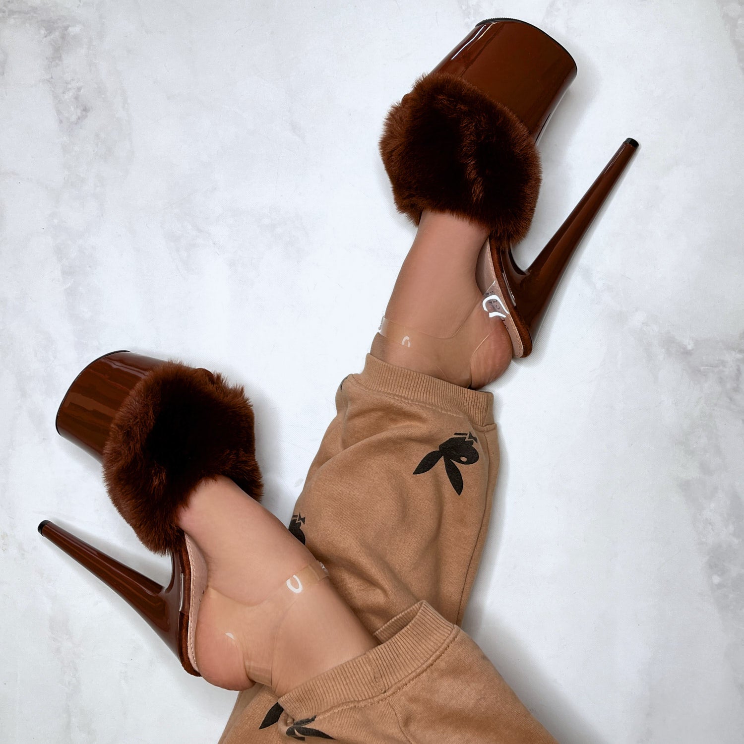 Illegally Brunette - 8 INCH, stripper shoe, stripper heel, pole heel, not a pleaser, platform, dancer, pole dance, floor work
