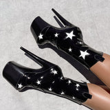 Save A Horse - Black - 8 INCH, stripper shoe, stripper heel, pole heel, not a pleaser, platform, dancer, pole dance, floor work