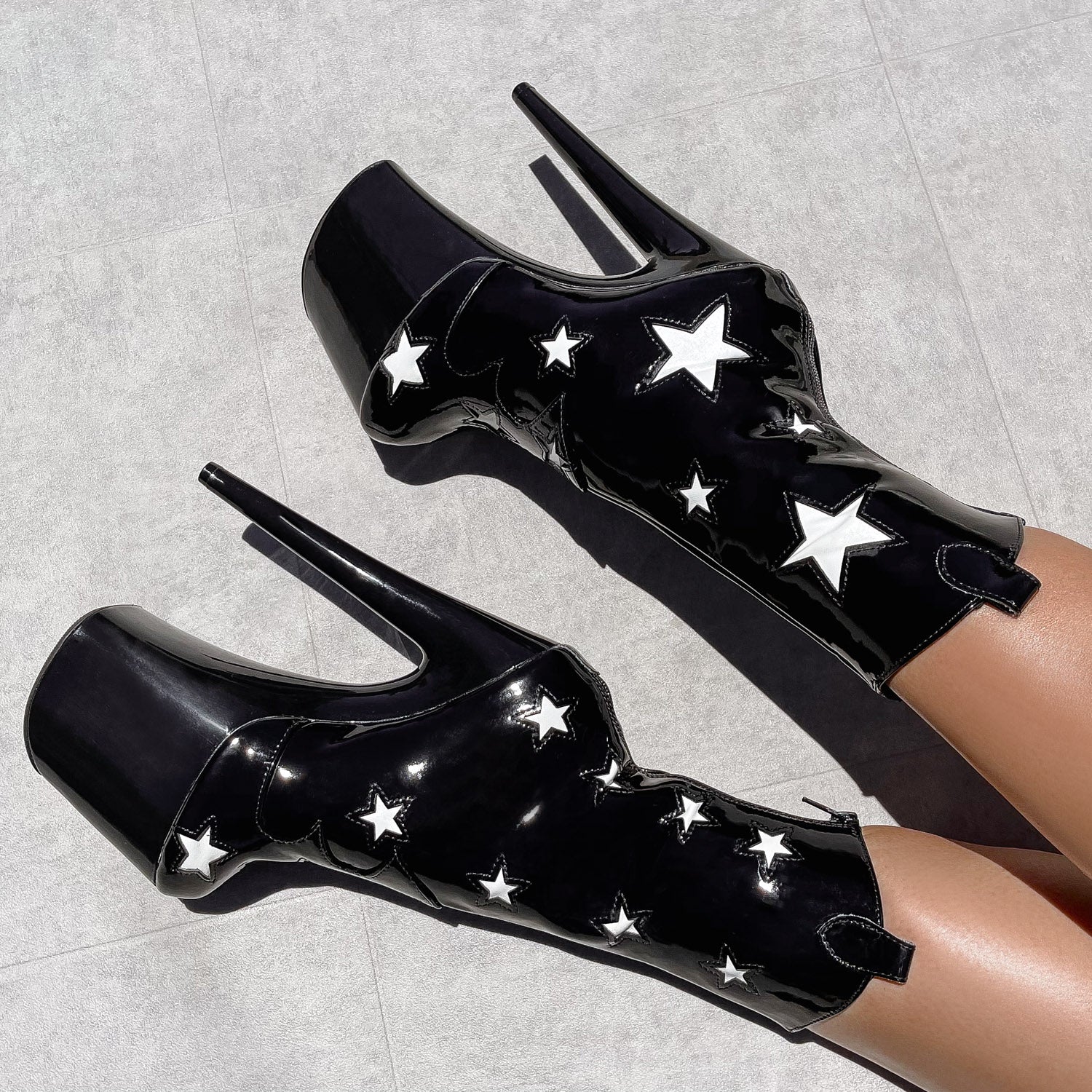Save A Horse - Black - 8 INCH, stripper shoe, stripper heel, pole heel, not a pleaser, platform, dancer, pole dance, floor work