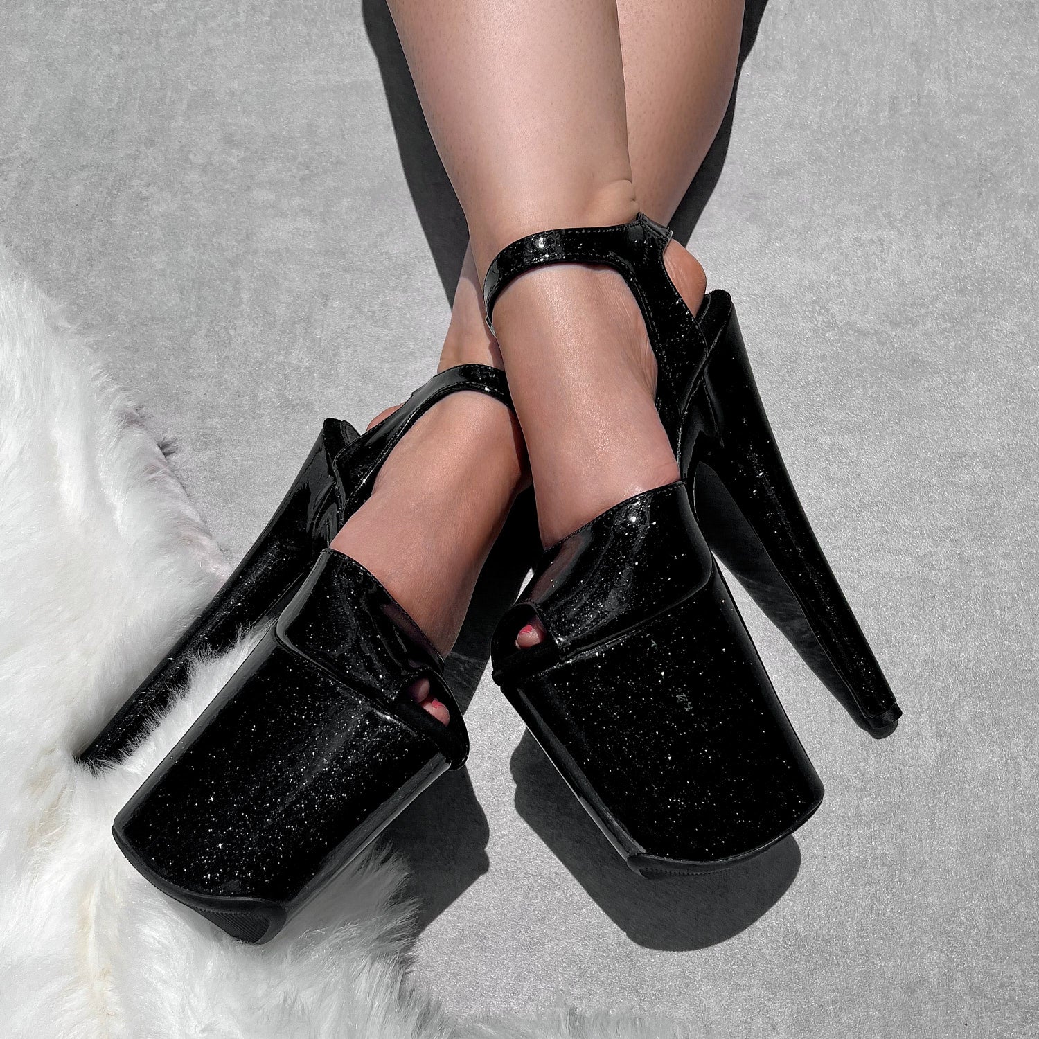 Glitterati Stiletto - Sin City - 8 INCH, stripper shoe, stripper heel, pole heel, not a pleaser, platform, dancer, pole dance, floor work