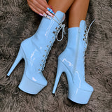 LipKit Boot - Sky High - 7 INCH, stripper shoe, stripper heel, pole heel, not a pleaser, platform, dancer, pole dance, floor work