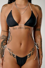 Snapped Black/White - HOAH Bikini Bottoms