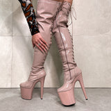 LipKit Thicc Thigh High - Boujee - 8 INCH, stripper shoe, stripper heel, pole heel, not a pleaser, platform, dancer, pole dance, floor work