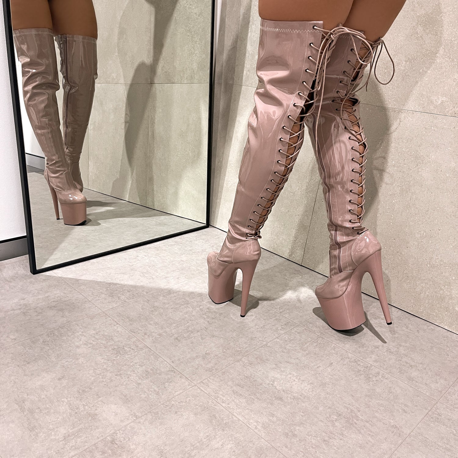 LipKit Thicc Thigh High - Boujee - 8 INCH, stripper shoe, stripper heel, pole heel, not a pleaser, platform, dancer, pole dance, floor work