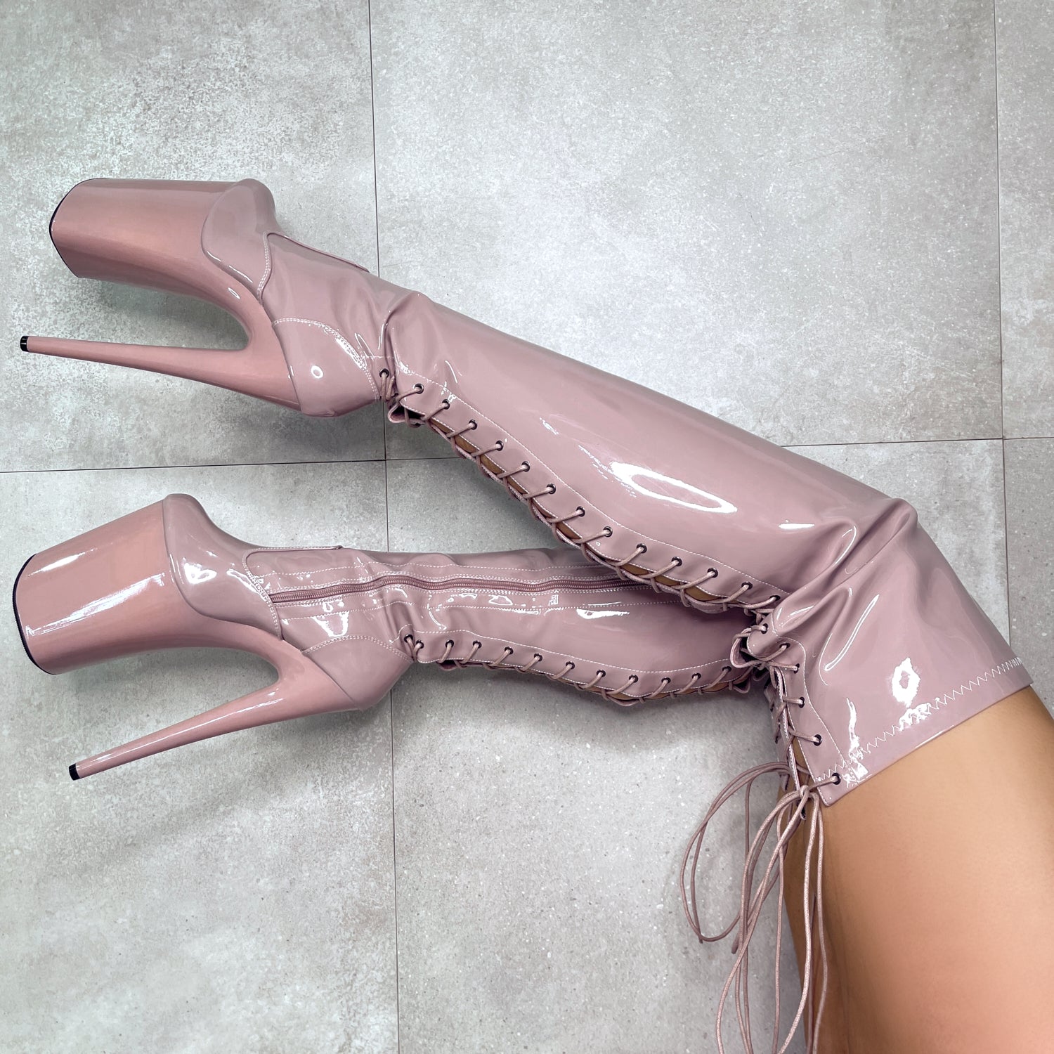LipKit Thicc Thigh High - Boujee - 9 INCH, stripper shoe, stripper heel, pole heel, not a pleaser, platform, dancer, pole dance, floor work