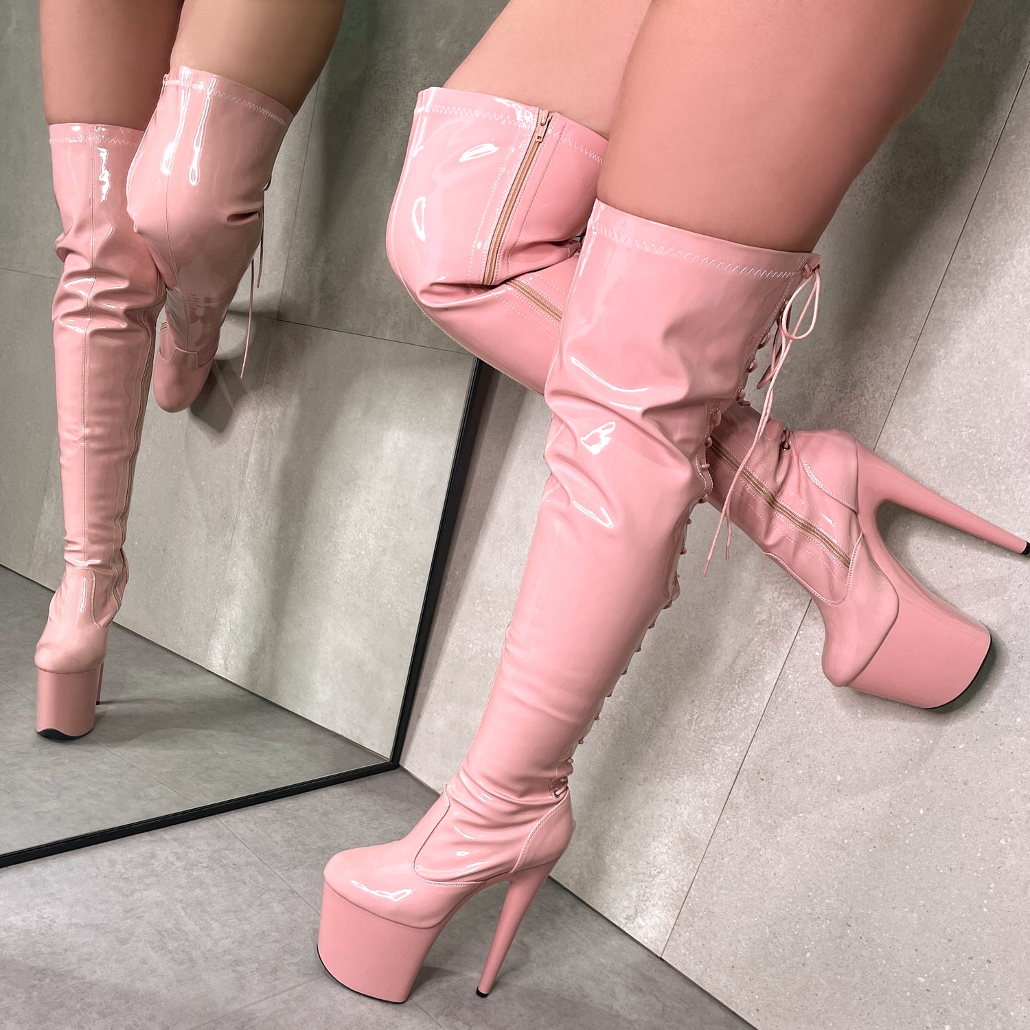 LipKit Thicc Thigh High - Candy Shop - 8 INCH, stripper shoe, stripper heel, pole heel, not a pleaser, platform, dancer, pole dance, floor work
