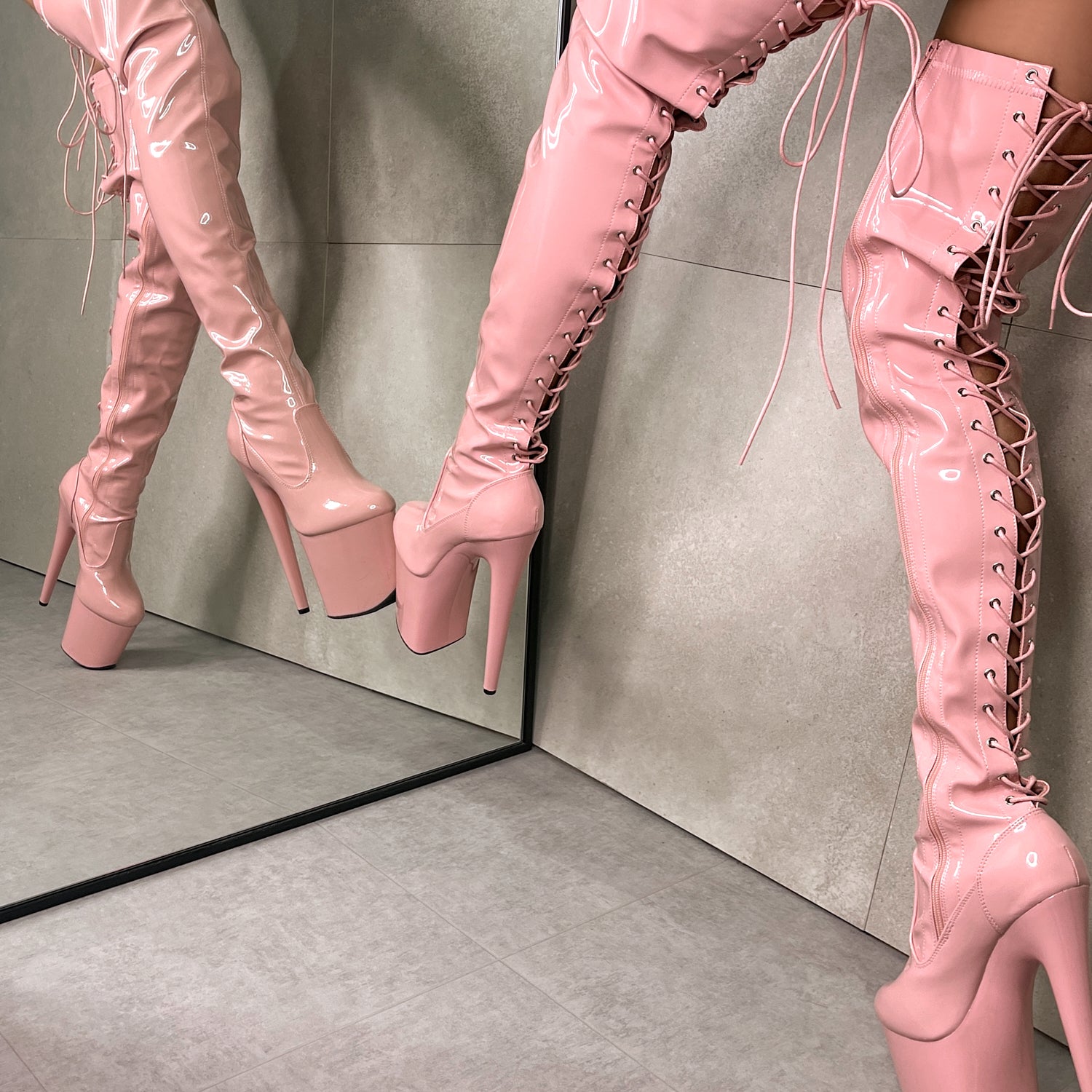 LipKit Thigh High - Candy Shop - 8 INCH, stripper shoe, stripper heel, pole heel, not a pleaser, platform, dancer, pole dance, floor work