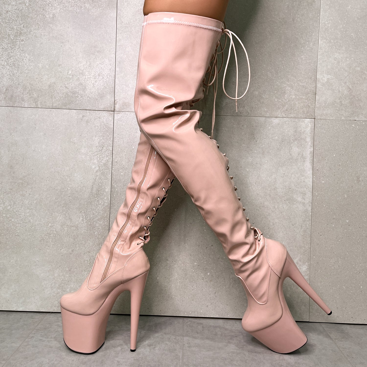 LipKit Thigh High - Dream On - 8 INCH, stripper shoe, stripper heel, pole heel, not a pleaser, platform, dancer, pole dance, floor work