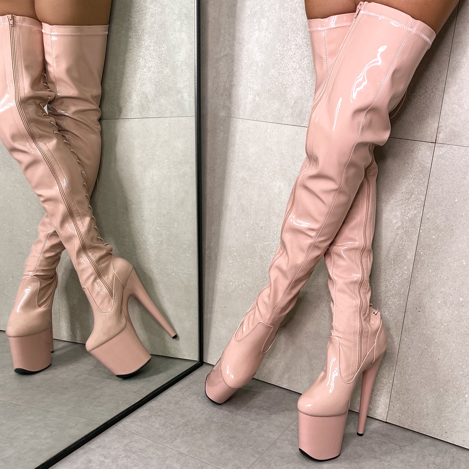 LipKit Thigh High - Dream On - 8 INCH, stripper shoe, stripper heel, pole heel, not a pleaser, platform, dancer, pole dance, floor work