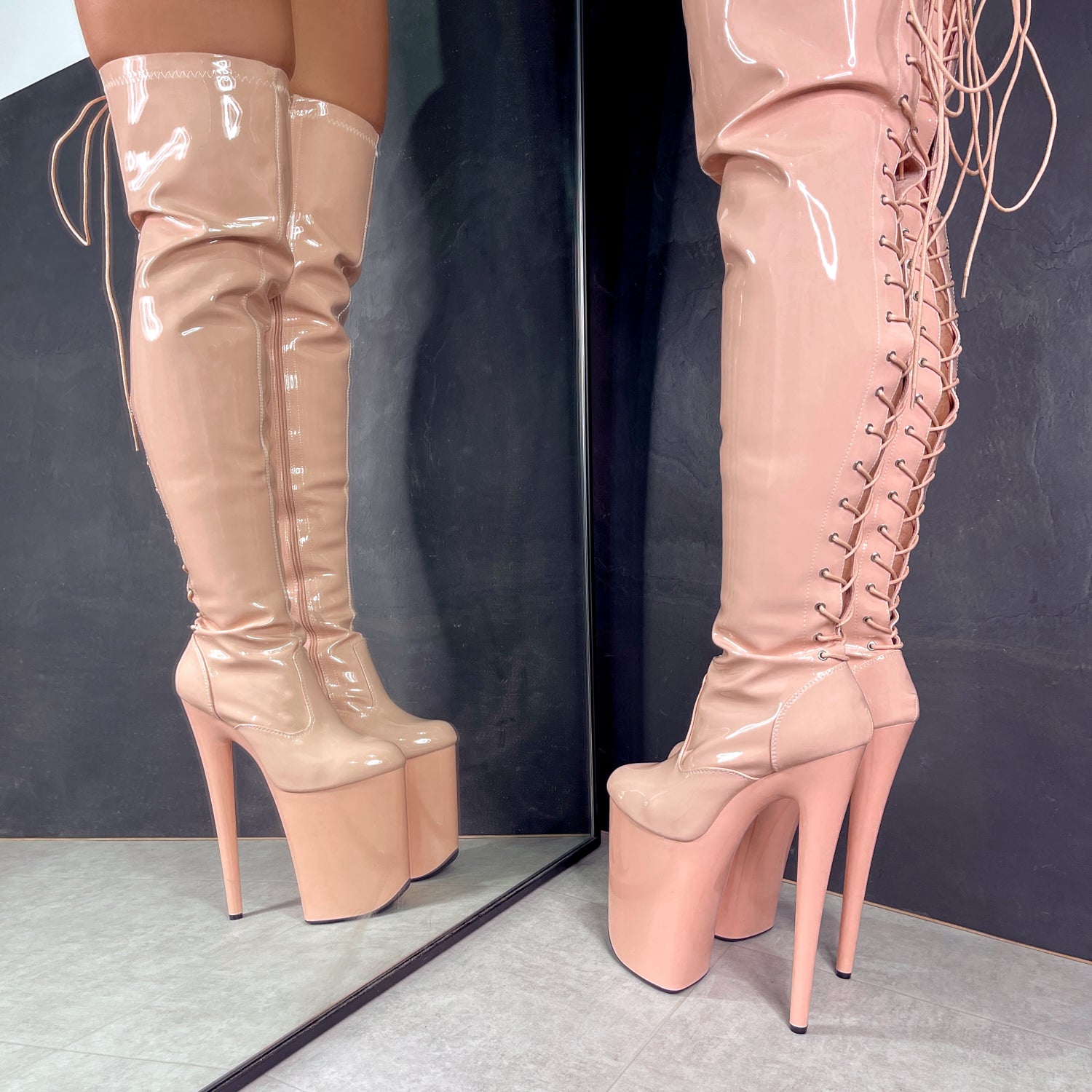 LipKit Thicc Thigh High - Dream On - 9 INCH, stripper shoe, stripper heel, pole heel, not a pleaser, platform, dancer, pole dance, floor work