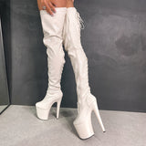 LipKit Thigh High - No Angel - 8 INCH, stripper shoe, stripper heel, pole heel, not a pleaser, platform, dancer, pole dance, floor work