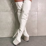 LipKit Thigh High - No Angel - 8 INCH, stripper shoe, stripper heel, pole heel, not a pleaser, platform, dancer, pole dance, floor work