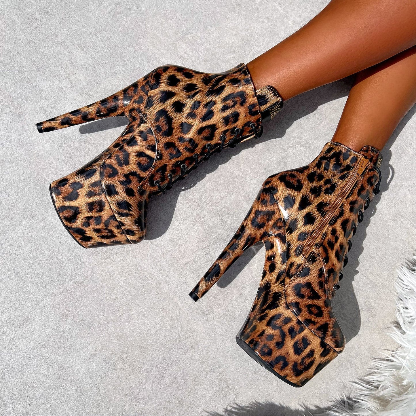 Leopard Ankle Boot - 7 INCH