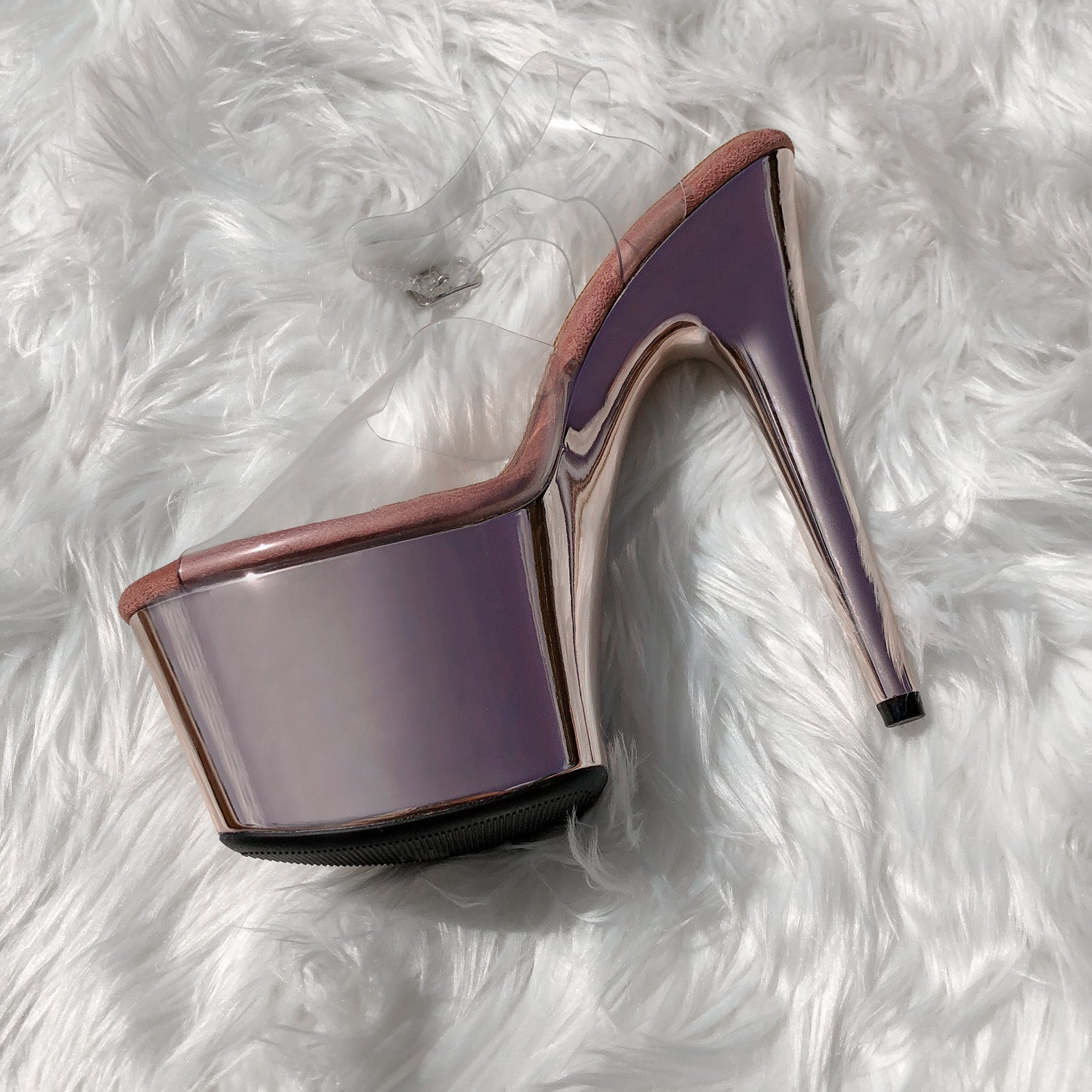 LIQUID ROSE GOLD - Metallic Stiletto - 7 INCH