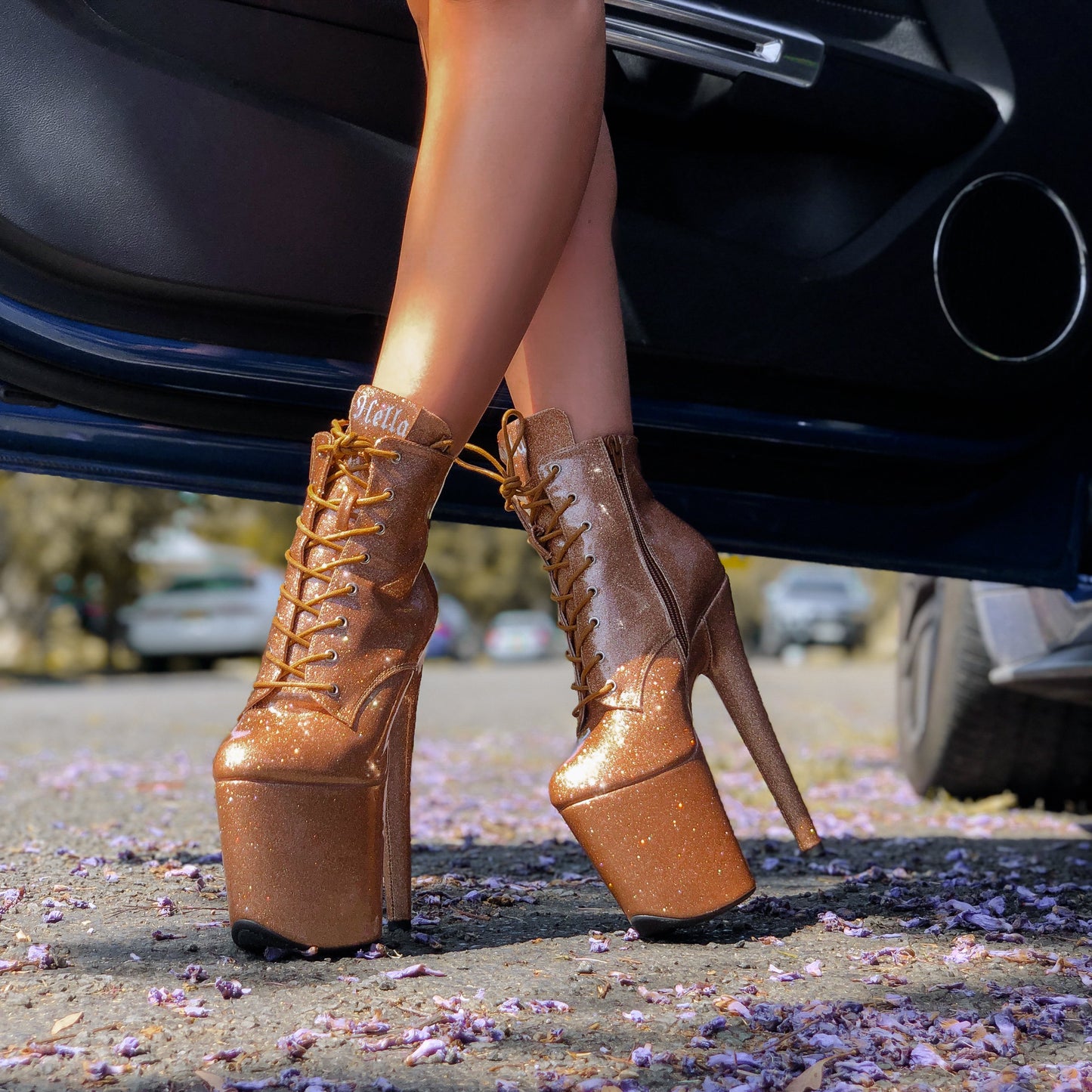 The Glitterati Ankle Boot - Oh Honey - 8 INCH