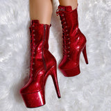 The Glitterati Boot - Kansass - 7 INCH, stripper shoe, stripper heel, pole heel, not a pleaser, platform, dancer, pole dance, floor work