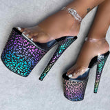 Moonlight Leopard Stiletto - 8INCH, stripper shoe, stripper heel, pole heel, not a pleaser, platform, dancer, pole dance, floor work