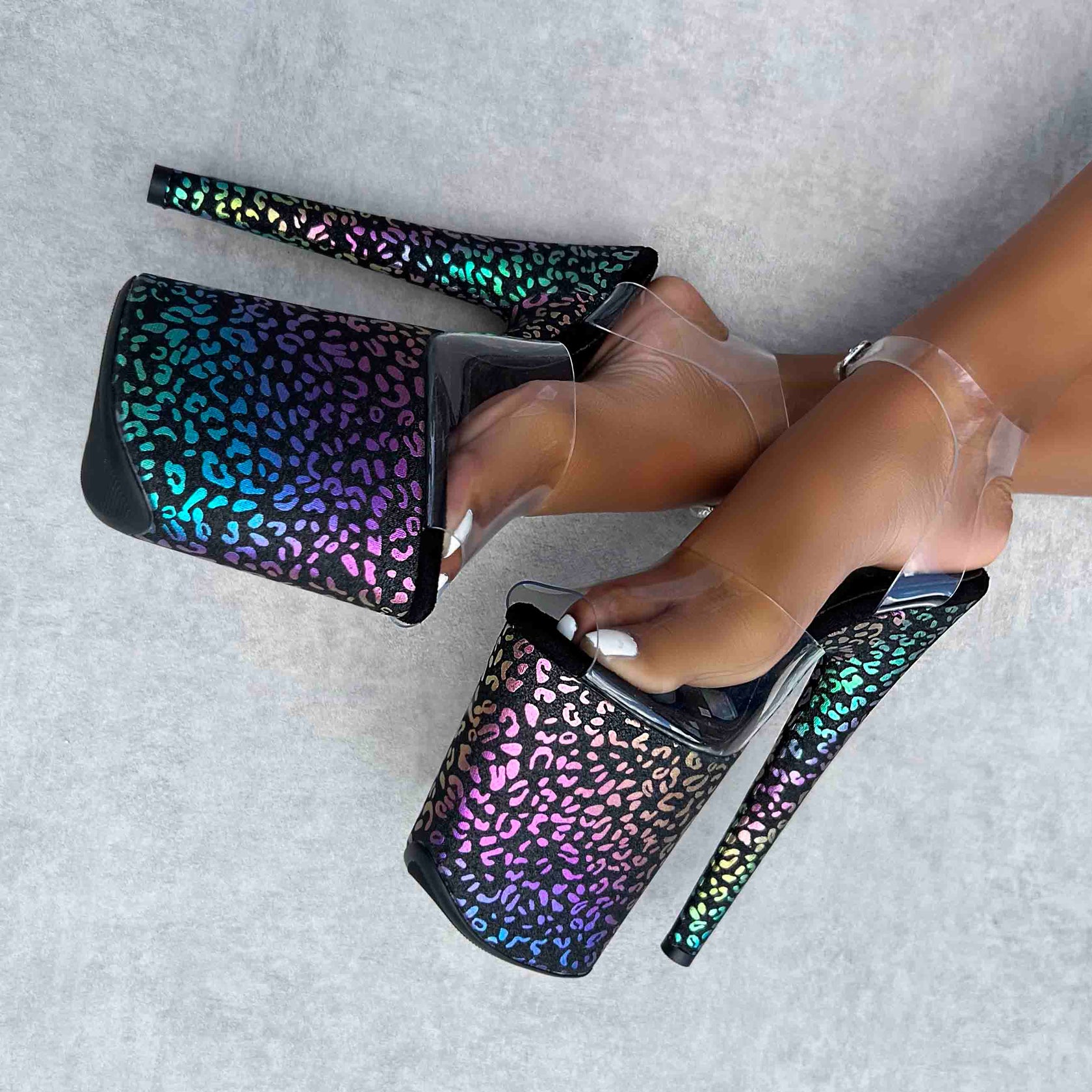 Moonlight Leopard Stiletto - 8INCH, stripper shoe, stripper heel, pole heel, not a pleaser, platform, dancer, pole dance, floor work