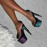 Moonlight Leopard Stiletto - 7INCH, stripper shoe, stripper heel, pole heel, not a pleaser, platform, dancer, pole dance, floor work