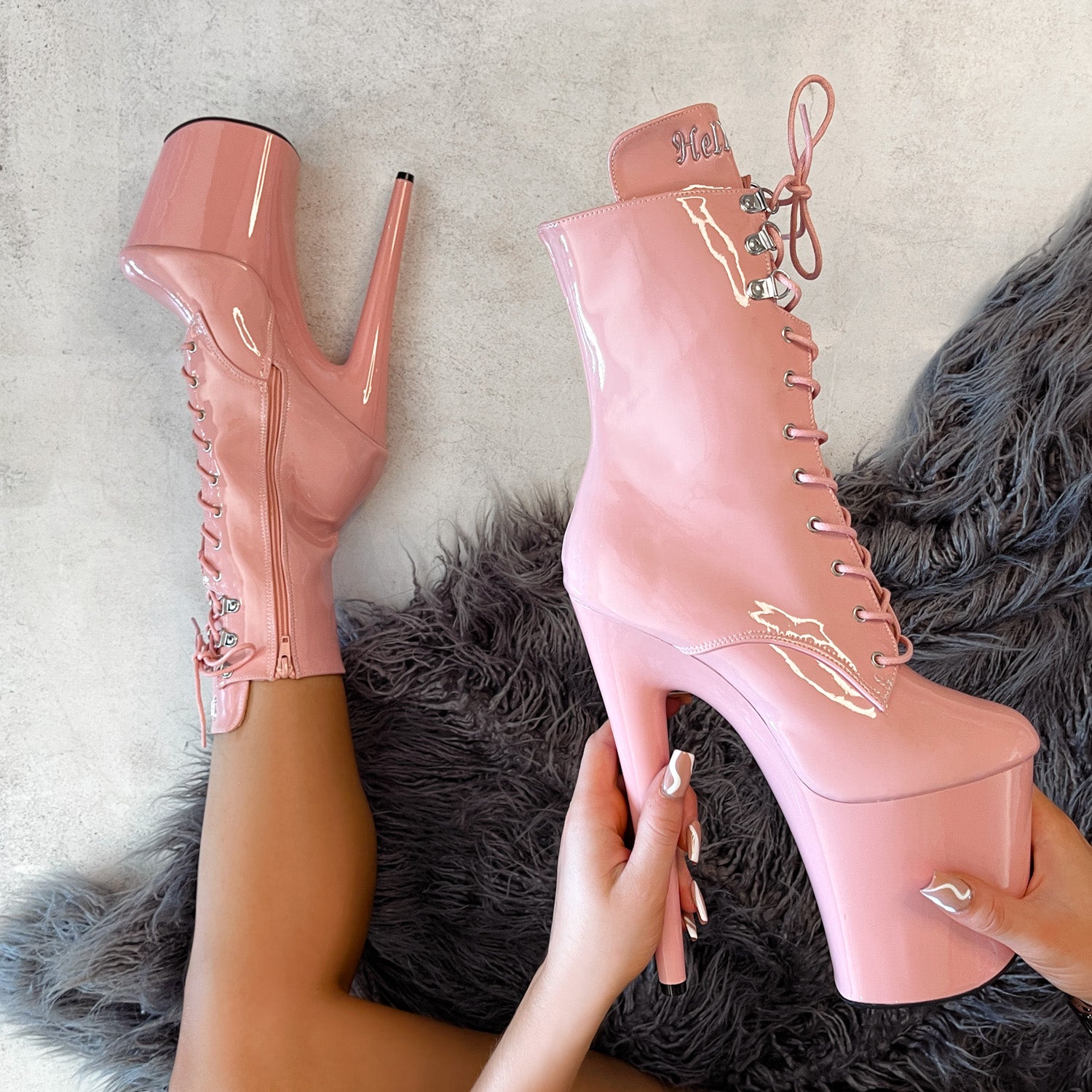 LipKit Boot - Candy Shop - 8 INCH, stripper shoe, stripper heel, pole heel, not a pleaser, platform, dancer, pole dance, floor work