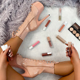 LipKit Boot Open Toe - Dream On - 7 INCH, stripper shoe, stripper heel, pole heel, not a pleaser, platform, dancer, pole dance, floor work