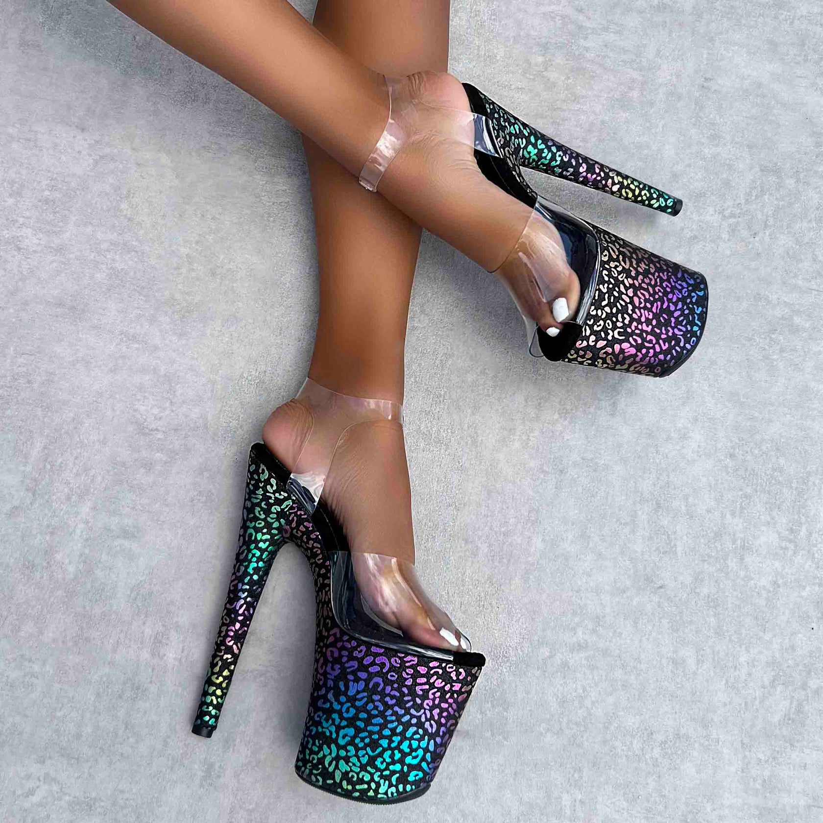 Moonlight Leopard Stiletto - 8INCH, stripper shoe, stripper heel, pole heel, not a pleaser, platform, dancer, pole dance, floor work
