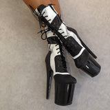 Empire Kicks Sneaker White Marble - 8 INCH, stripper shoe, stripper heel, pole heel, not a pleaser, platform, dancer, pole dance, floor work
